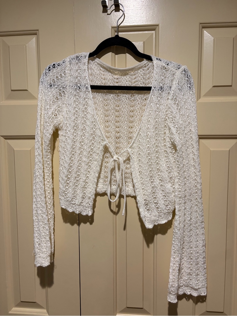 Crochet sweater and white top bundle